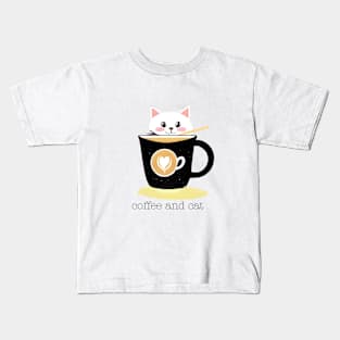 Coffee Cat Kids T-Shirt